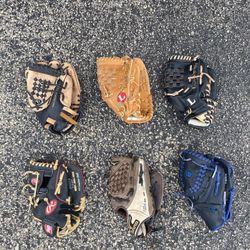 All Leather : Baseball Gloves.     $25 Each 