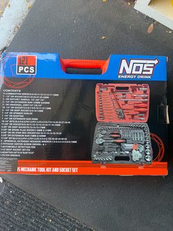 NOS Energy Drink 121-Piece Mechanic Tool Kit & Socket Set – Brand New