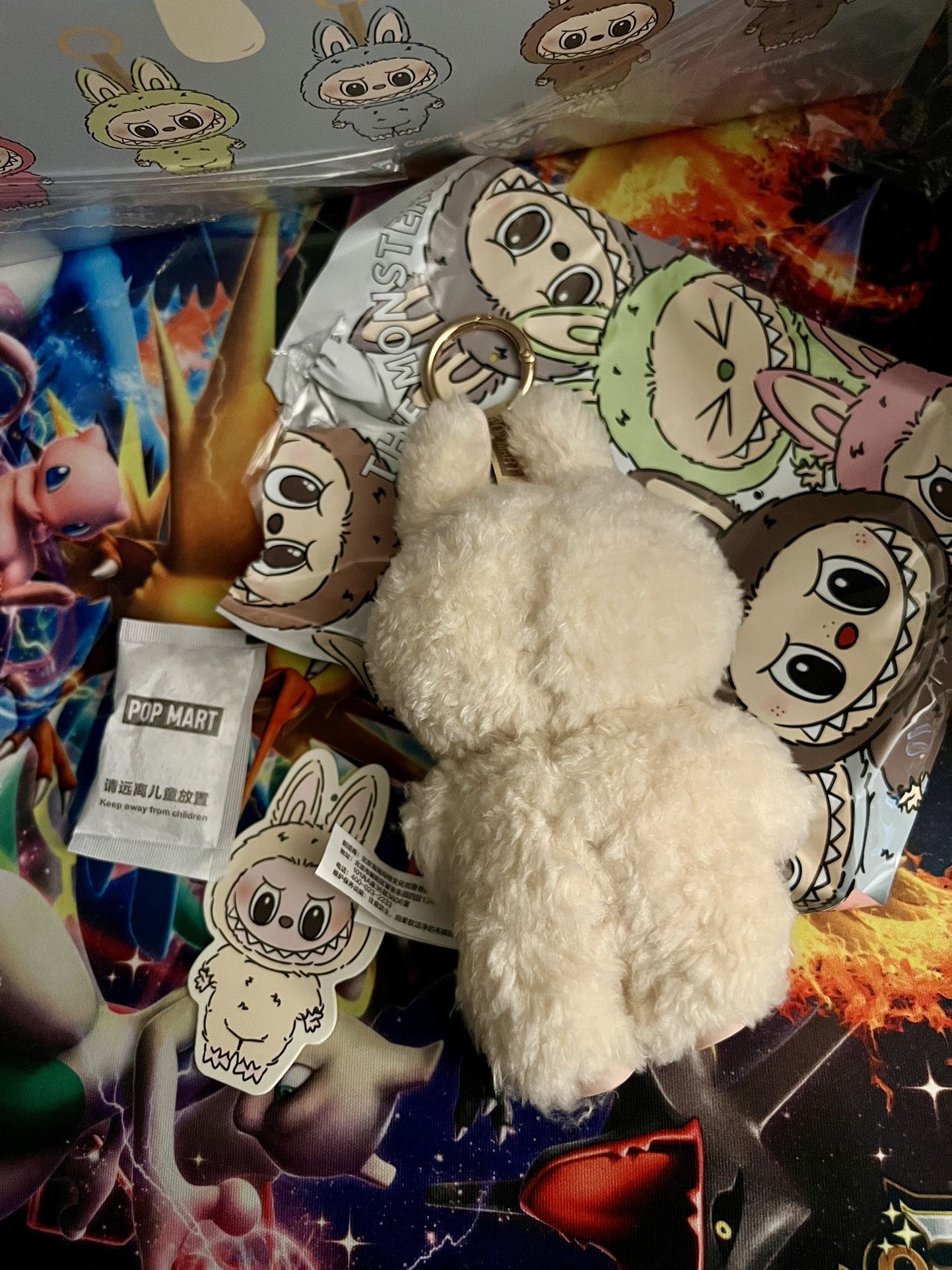 POP MART Labubu The Monsters Exciting Macaron Plush Series Soymilk