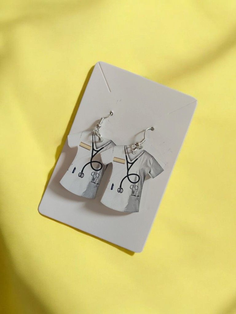 Medical Scrub 2D Dangle Earrings