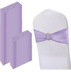 Spandex Stretch Chair Cover Bands - 150 PCs Purple