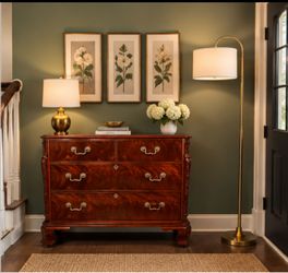 Like new Solid wood HICKORY CHAIR FURNITURE dresser / TV stand in great condition with big drawers,
This beautiful peace it can fit in:-
The house ins