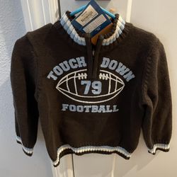 New With Tags 24 Month Infant Football Light Sweater