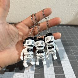 3d Printed Skeletons Keychains 
