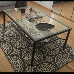Ikea Glass & Metal Coffee Table