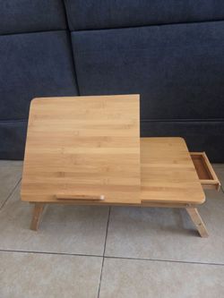 Wood adjustable laptop/desk
