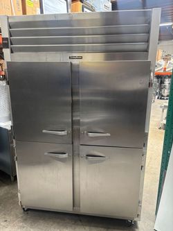 4 Split Door Reach In Freezer Traulsen NSF Upright On Wheels #5426