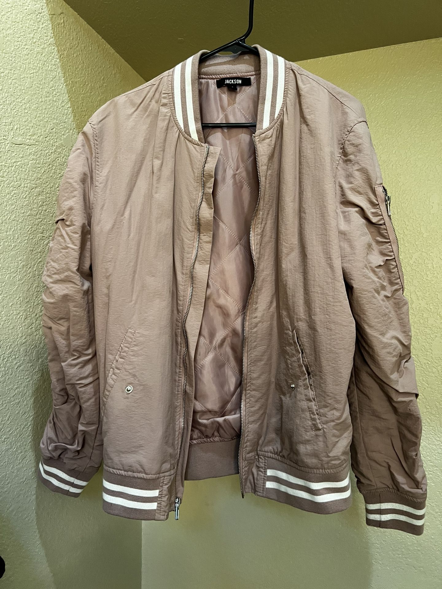 Mens Jackson Pink Bomber Jacket