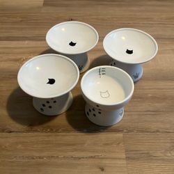 Necoichi Elevated Cat Dishes And Water Dish