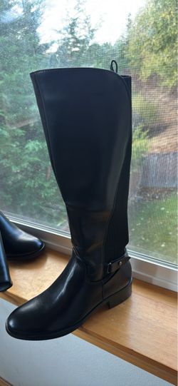 Black Knee-High Riding Boots