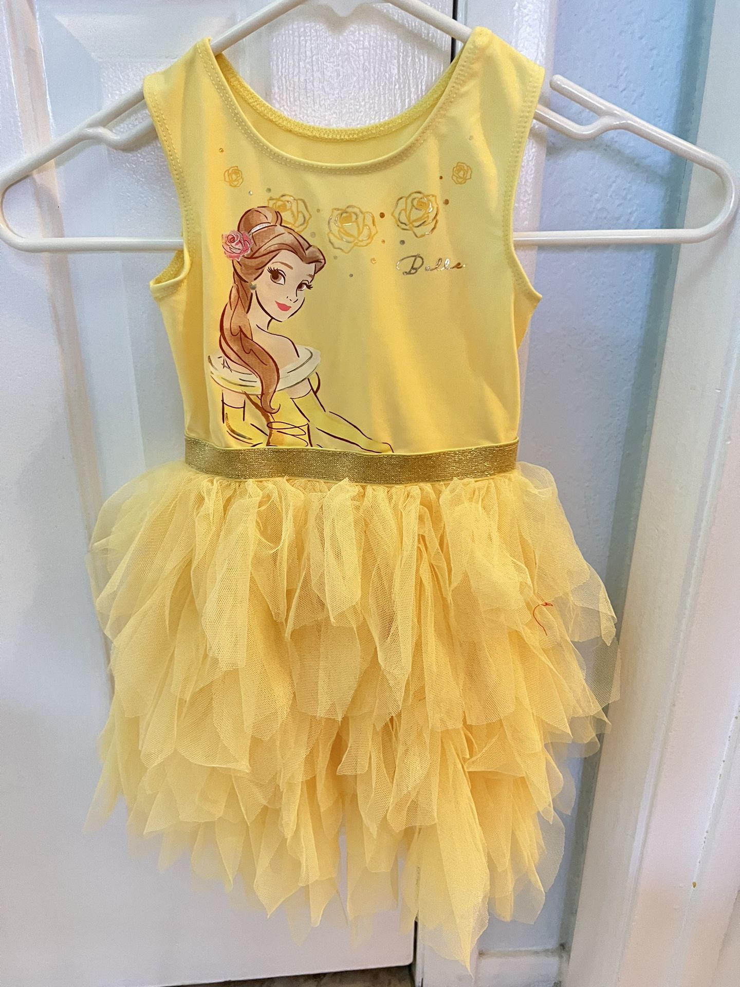 Disney Princess Belle Beauty And The Beast 2T Yellow Nightgown Dress Tutu