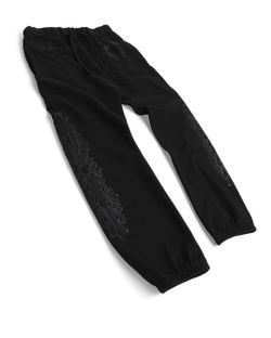 Chrome Hearts Online Exclusive Black Floral Sweatpants Large
