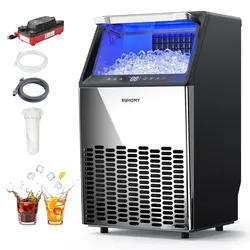 Commercial Ice Maker 100 lb/24H 33 lb Bin EUHOMY IM-02 115V, NEW