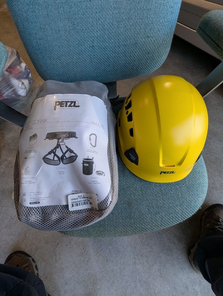 Petzl Harness And Head Gear.