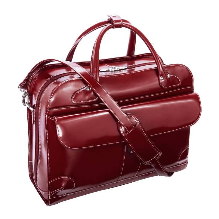 Authentic McKlein Lakewood Granville Leather 15 Inch Detachable Purse Wheeled Laptop Briefcase