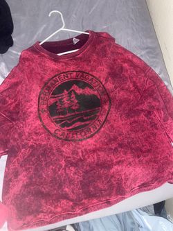Red crew neck