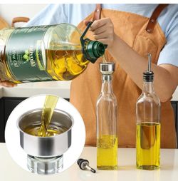 2 AOZITA 17oz Clear Glass Olive Oil Dispenser Bottle - 500ml Oil & Vinegar