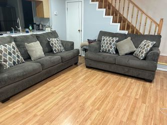 Sofa bed and matching love seat set