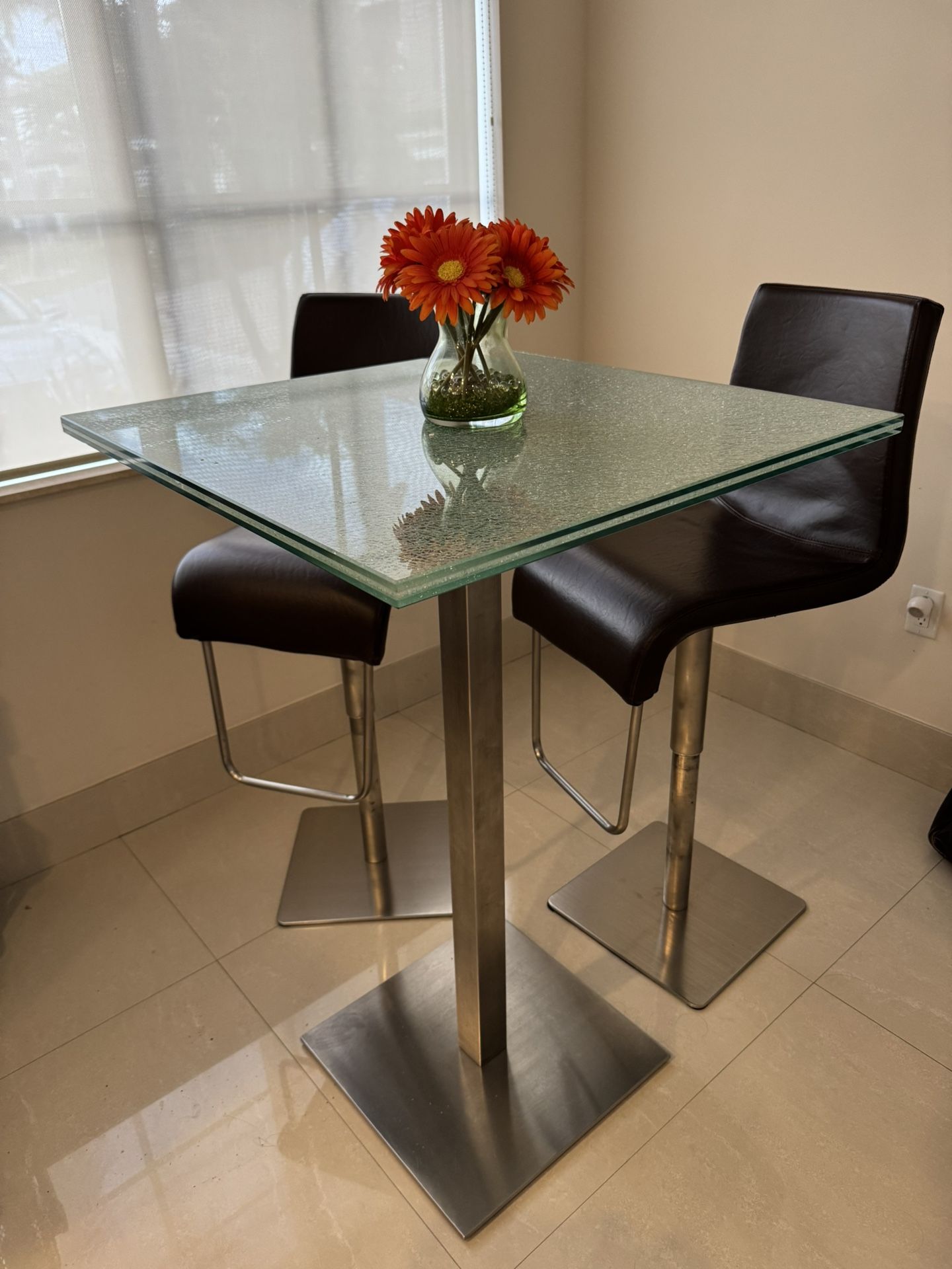 High Table With Bar Stools