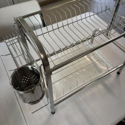Stainless Steel Double-Layer Dish Rack