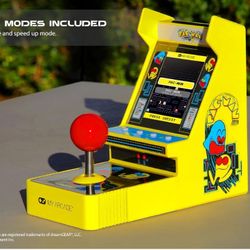 My Arcade Pac-Man Joystick Player:Officially Licensed Retro Gaming Console, 2 Game Modes Classic Arcade Machine