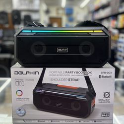 Portable Party Boombox Dolphin Speaker | 40 Watts I Strap to carry