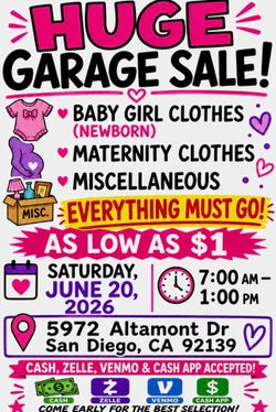 ‼️ Garage Sale Saturday 06/20‼️