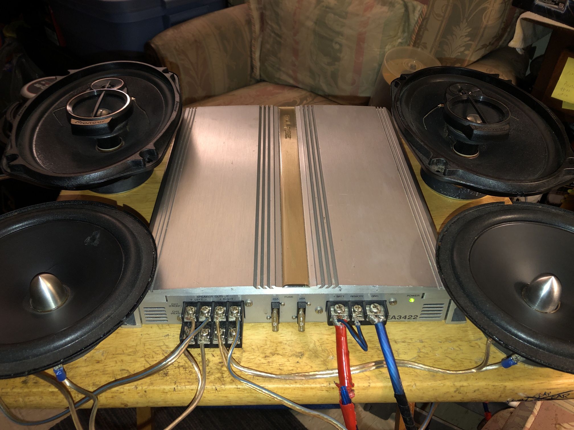 Eclipse EA3422 4-Channel 2 Ohms 4 Ohms 8 Ohms 280 Watts RMS Power X 4 at 2 Ohms Is Only The Amp Not The Speakers 🔊 Tested The Channels