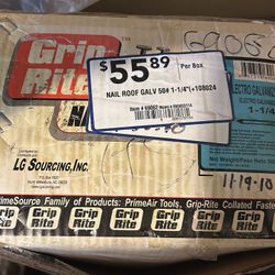 Electro-Galvanized 1 1/4 Roofing Nails 50 Pounds