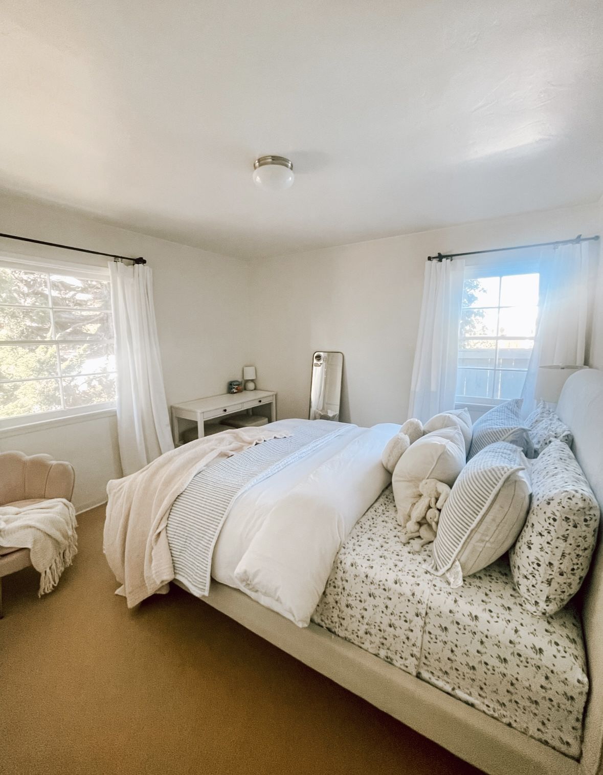 Pottery Barn Slip Covered Queen Bed, Mattress And Bedding for Sale in