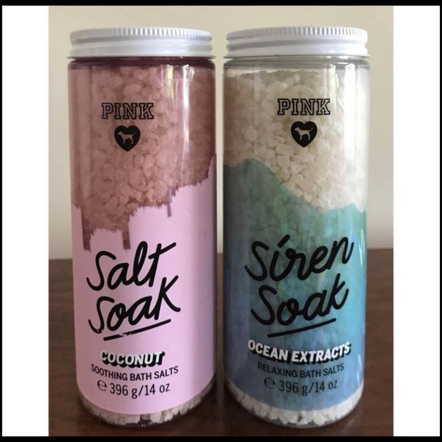 PINK 2pk Bath Salt Coconut/Ocean Extracts