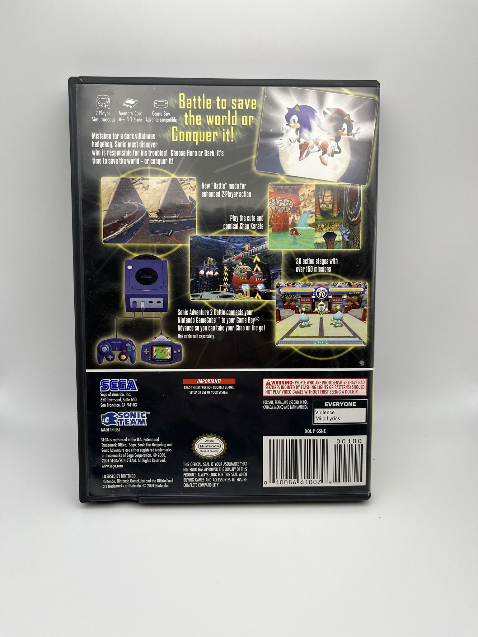 Sonic Adventure 2 Battle - (GC) GameCube [Pre-Owned] – J&L Video Games New  York City