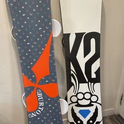 Brigade k2 wide and Burton troop 5 ‘ snowboards