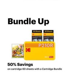 KODAK Mini 2 Retro Photo Printer 2.1x3.4 inches 