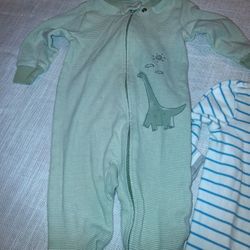 BABY INFANT BOY'S CLOTHES ZIPPERED ONESIES 6 MONTHS OLD 