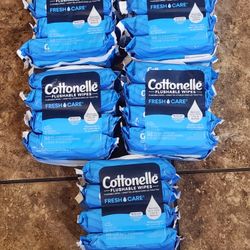 Brand New Bundles of Cottonelle Fresh Care Flushable Wipes 4 packs 168 Wipes