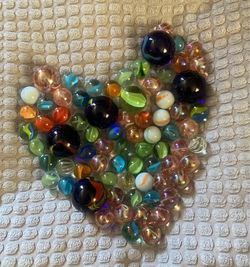 LOT OF MARBLES GLASS BALLS