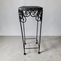 Vintage Black Metal Plant Stand