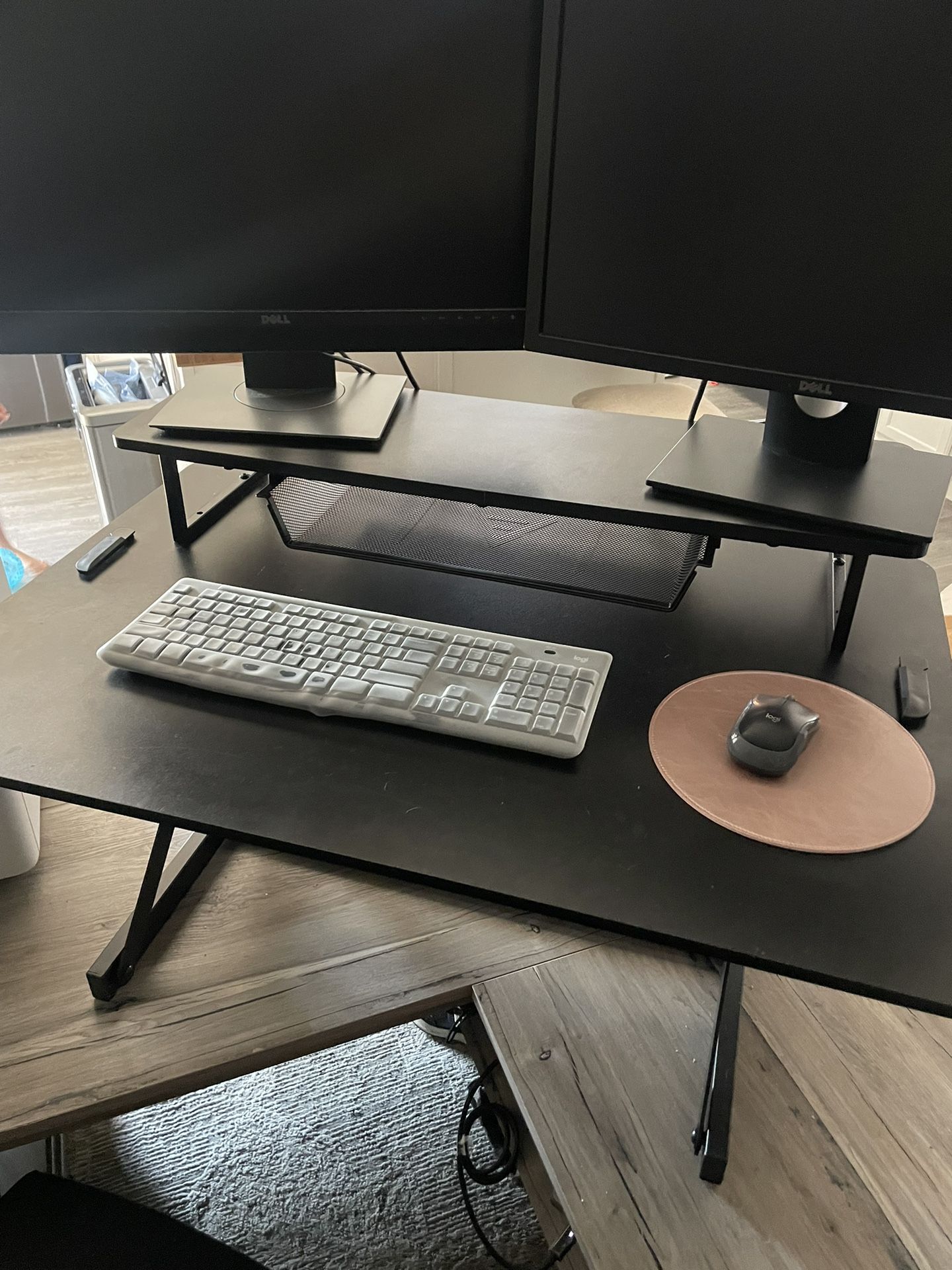 36-Inch Height Adjustable Standing Desk Sit to Stand Riser Converter Workstation, Black