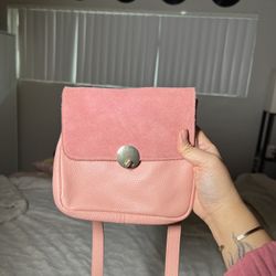 Pink Leather Waist Bag