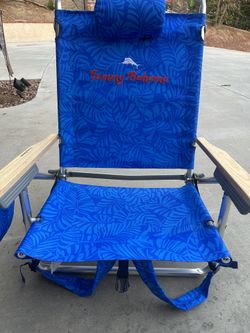 2 Tommy Bahama Backpack Beach Chairs – “The Coolest Spot in Paradise” – Like New 