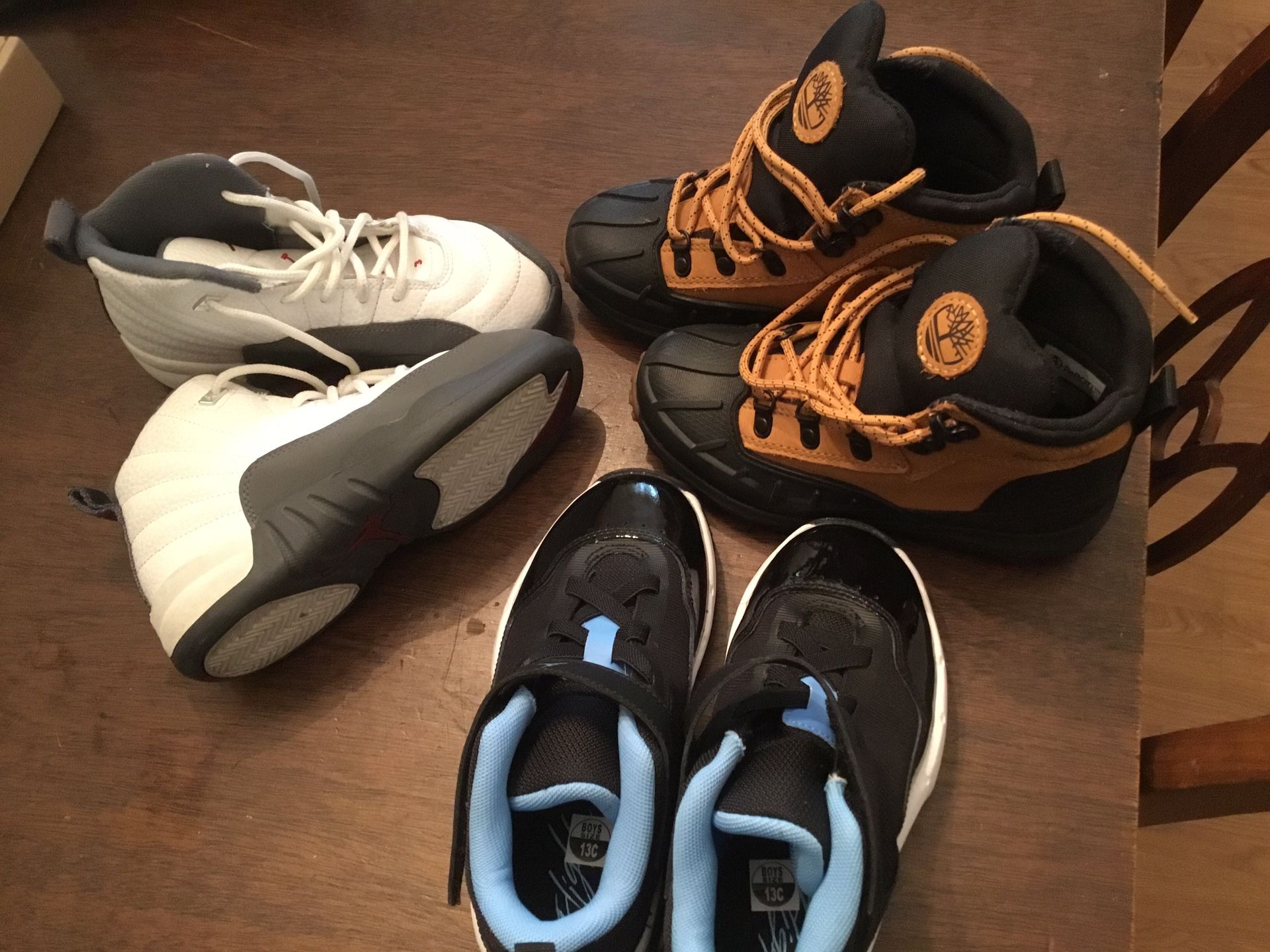 Boys Nike And Timberland Shoes