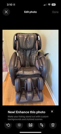 Cozzia Zero Gravity Remote Controlled Leather EC-618B Massage Chair-Brown