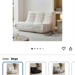 Adult Bean Bag, Oversized Two-Seater Sofa, Fireside Chair, Comfortable 2-Seater Lounge Sofa, Memory Foam Bean Bag for Living Room, Bedroom, Apartment,