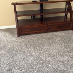 3 tier Wood & Glass TV Stand