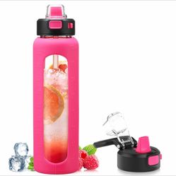 Glass Water Bottle Leak Proof