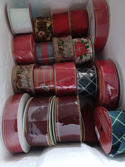 Wired Edge Ribbons Holiday 