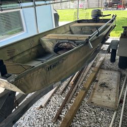 14’ Jon Boat 15 Hp Yamaha 2 Stroke