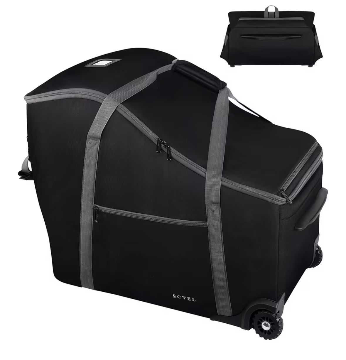 Infant Car Seat Travel Bag Fit Doona Car Seat Stroller and Base, Chicco Keyfit 35 and Base, Doona Travel Bag with Wheels, Padded Car Seat Bags for Air