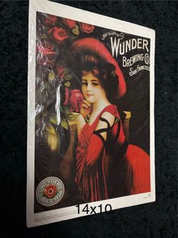 Vintage 1975 Wunder Brewing Company “1907 Greetings” Print